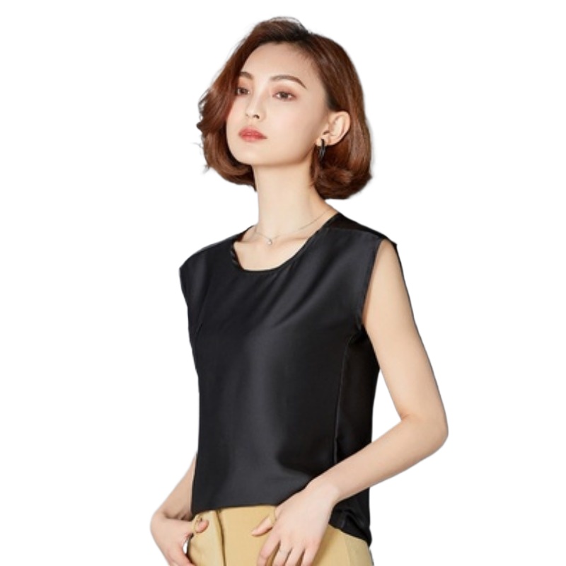 Silk Blouse - Canotta sexy in seta da donna,
