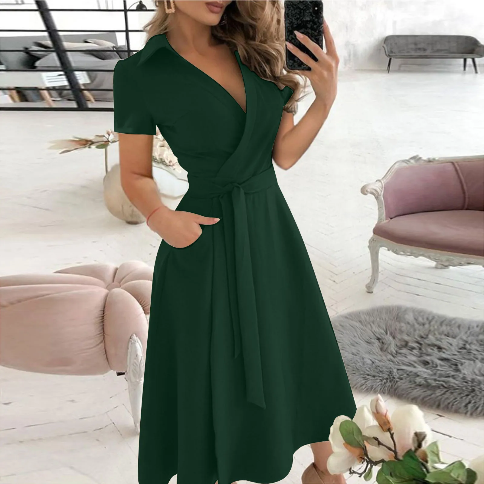 Abito da ufficio con volant mo - Women'S Red Formal Wear recensione e prezzo
