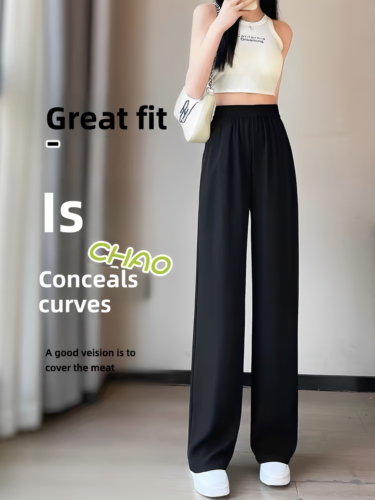 Pantaloni neri da donna, model - Tailored Trouser Wide recensione e prezzo